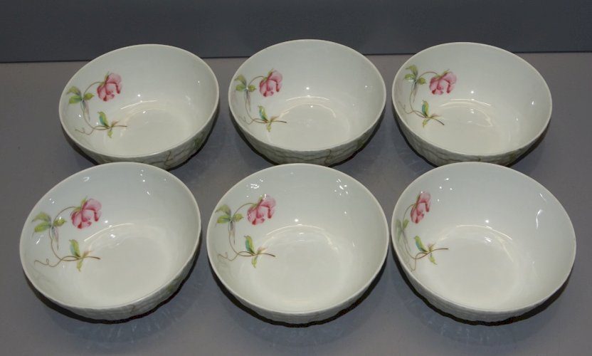 -6 TASSES PETIS BOLS PORCELAINE de LIMOGES COLLECTION VITRINE déco TABLE   D