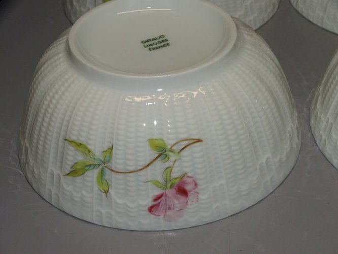 -6 TASSES PETIS BOLS PORCELAINE de LIMOGES COLLECTION VITRINE déco TABLE   D