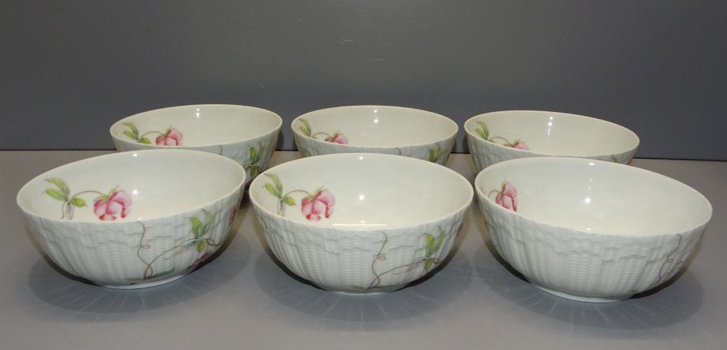 -6 TASSES PETIS BOLS PORCELAINE de LIMOGES COLLECTION VITRINE déco TABLE   D