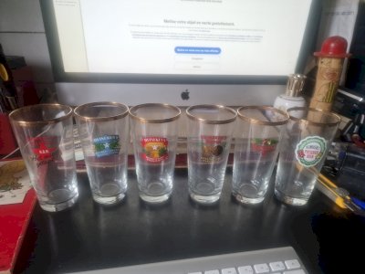 6 verres à bière  Heineken's vintage