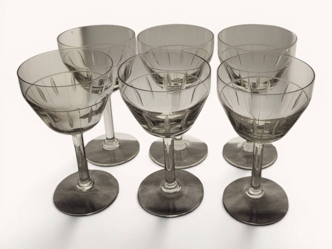 6 verres à eau Art déco