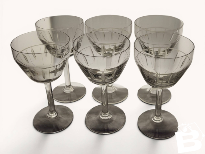 6 verres à eau Art déco