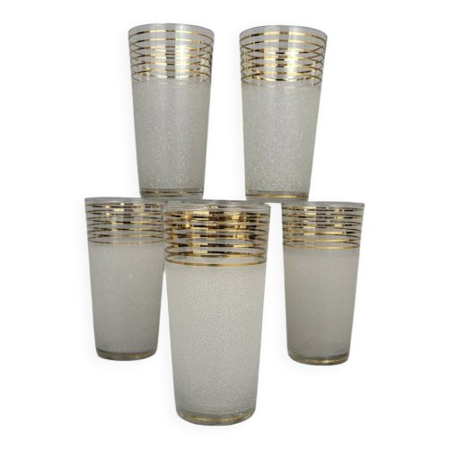 6 verres a eau / orangeade verre givré