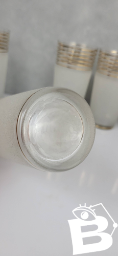 6 verres a eau / orangeade verre givré