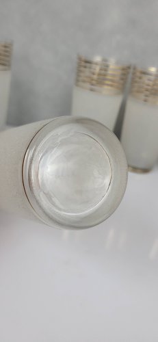 6 verres a eau / orangeade verre givré
