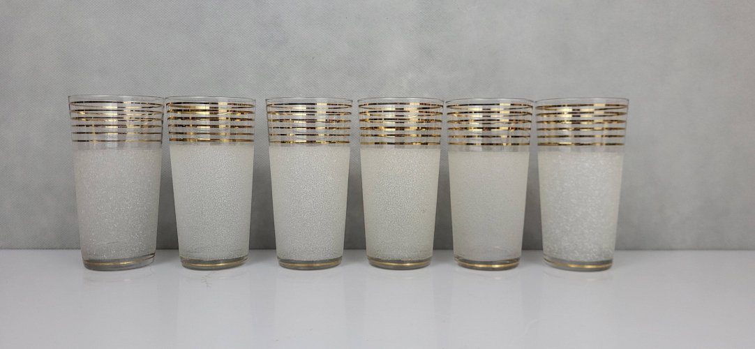 6 verres a eau / orangeade verre givré