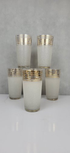 6 verres a eau / orangeade verre givré