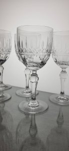 6 signed crystal water/wine glasses