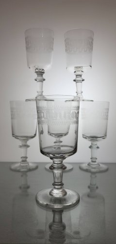 6 verres à eau / vin, XIXème