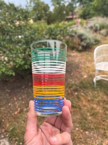 6 verres à orangeade vintage 70’