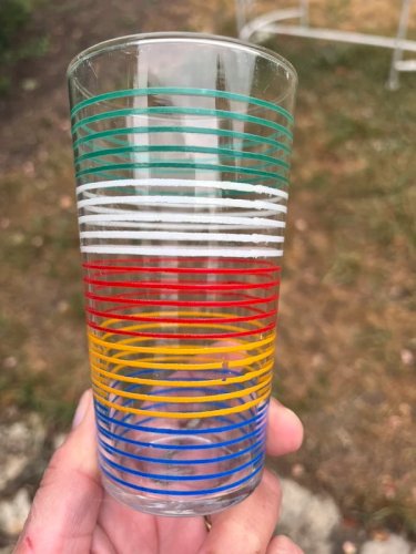 6 verres à orangeade vintage 70’