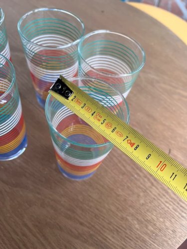 6 verres à orangeade vintage 70’