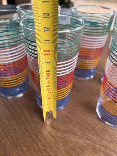 6 verres à orangeade vintage 70’