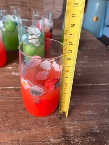6 verres à orangeade Vintage