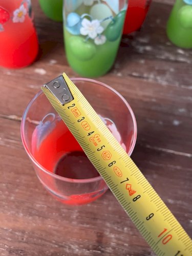 6 verres à orangeade Vintage