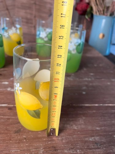 6 verres à orangeade vintage