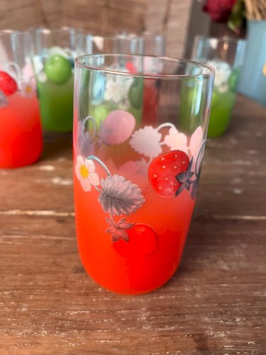 6 verres à orangeade Vintage