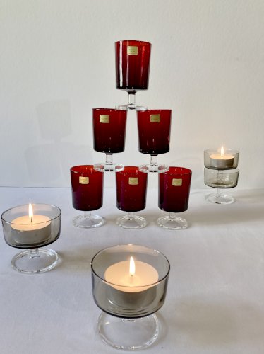 6 verres à pied Luminarc, modèle Suède n°2, boîte d'origine