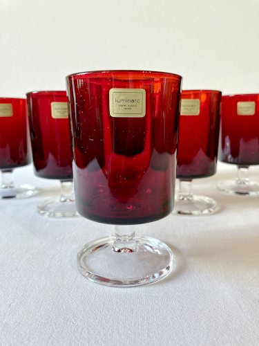 6 verres à pied Luminarc, modèle Suède n°2, boîte d'origine