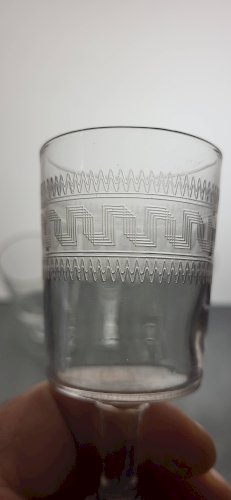 6 verres à vin apéritif modèle à la grecque