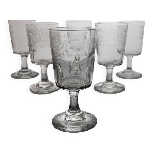 6 verres à vin apéritif modèle à la grecque