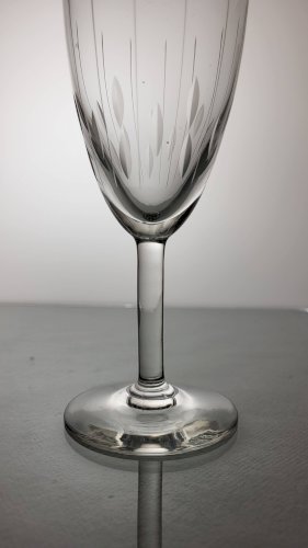 6 verres à vin Art déco en cristal