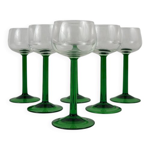 6 verres à vin dAlsace, 1970