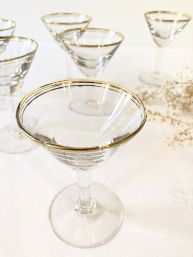 6 verres apéritifs de bistrot à pied  6 verres apéritifs de bistrot à pied  