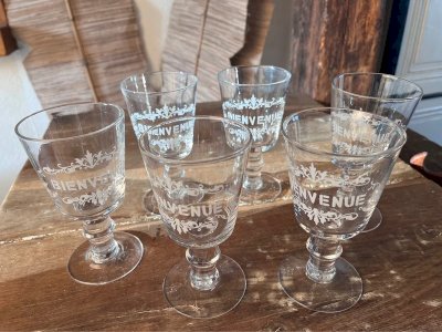 6 verres bistrot «bienvenue»