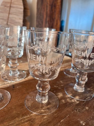 6 verres bistrot «bienvenue»