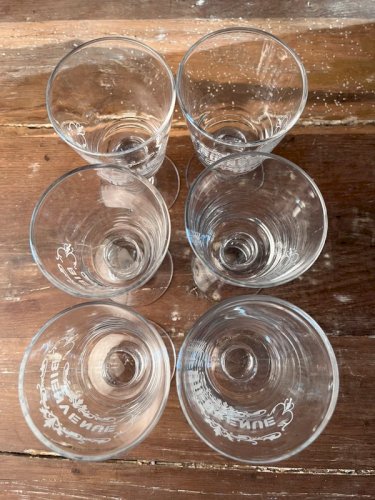 6 verres bistrot «bienvenue»
