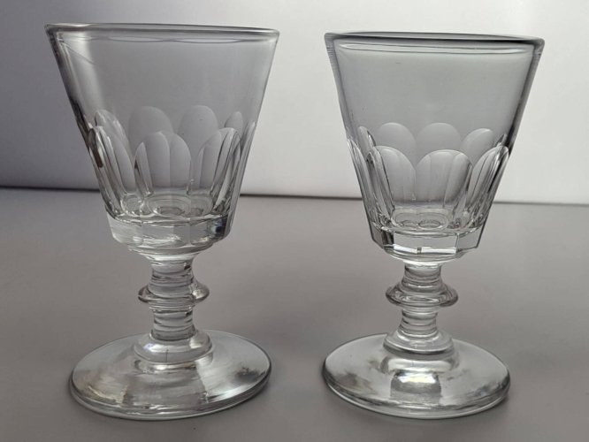 6 verres en cristal de Baccarat / Saint Louis / Caton