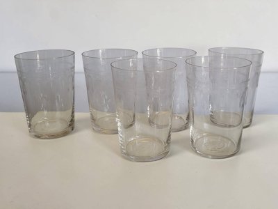 6 glasses, water cups