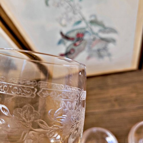 6 Verres vin rouge Cristal dArques Matignon, cristal gravé