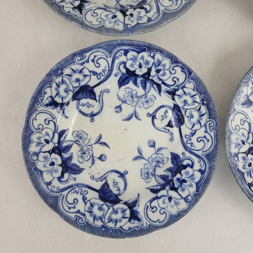 6+1 assiettes creuses Creil & Montereau Flora