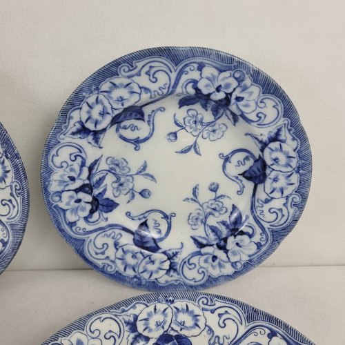 6+1 assiettes creuses Creil & Montereau Flora