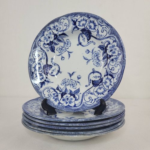 6+1 assiettes creuses Creil & Montereau Flora