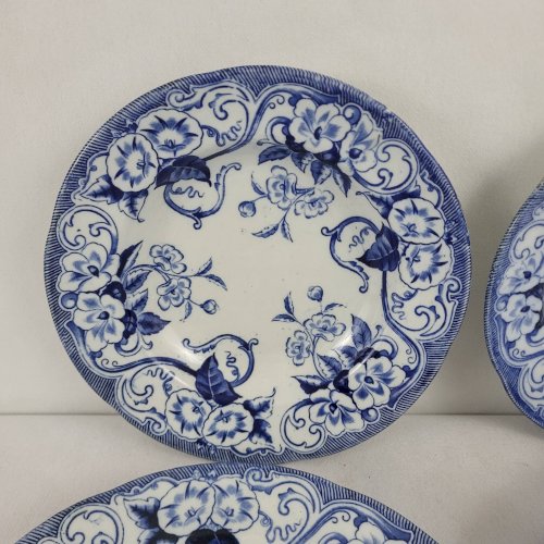 6+1 assiettes creuses Creil & Montereau Flora