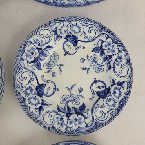 6+1 assiettes creuses Creil & Montereau Flora