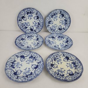 6+1 flat plates Creil & Montereau Flora