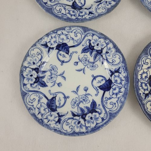 6+1 assiettes plates Creil & Montereau Flora