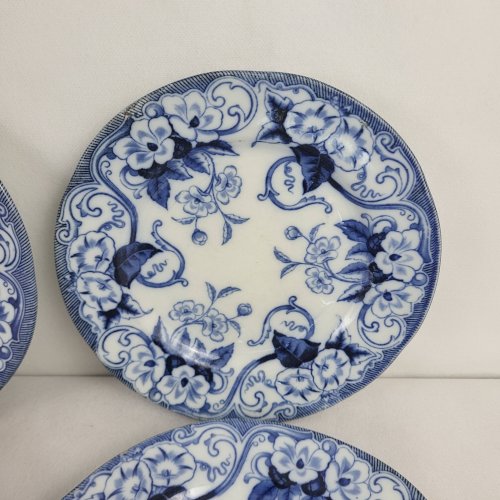 6+1 assiettes plates Creil & Montereau Flora