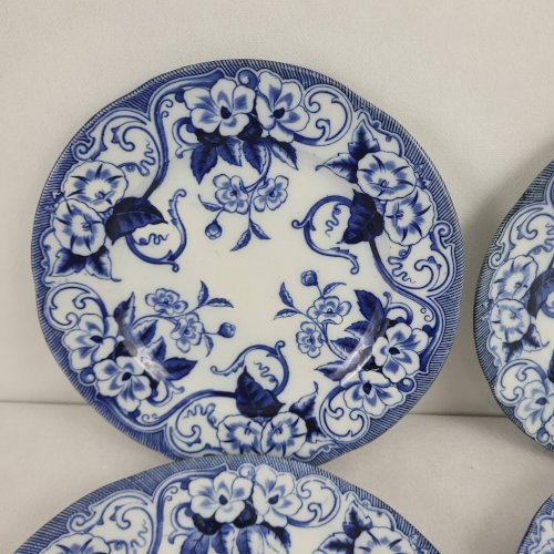 6+1 assiettes plates Creil & Montereau Flora