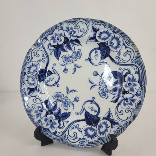 6+1 assiettes plates Creil & Montereau Flora