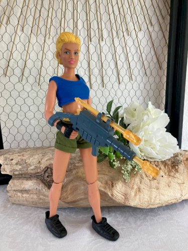 625⚜️ Action Man Figurine Nathalie Année 1996 Hasbro Hauteur 29 Cm