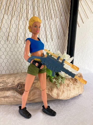 625⚜️ Action Man Figurine Nathalie Année 1996 Hasbro Hauteur 29 Cm
