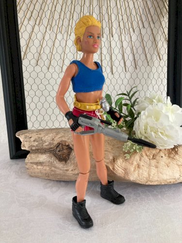 625⚜️ Action Man Figurine Nathalie Année 1996 Hasbro Hauteur 29 Cm