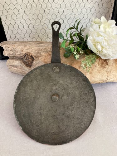 625⚜️ Ancien Couvercle en Cuivre Pour Casserole Vintage Diamètre 18 Cm