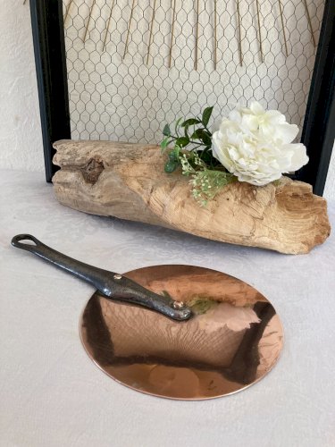 625⚜️ Ancien Couvercle en Cuivre Pour Casserole Vintage Diamètre 18 Cm