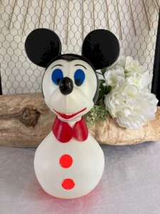 625⚜️ Ancien Culbuto Mickey Made In France Educo Vintage Hauteur 21 Cm